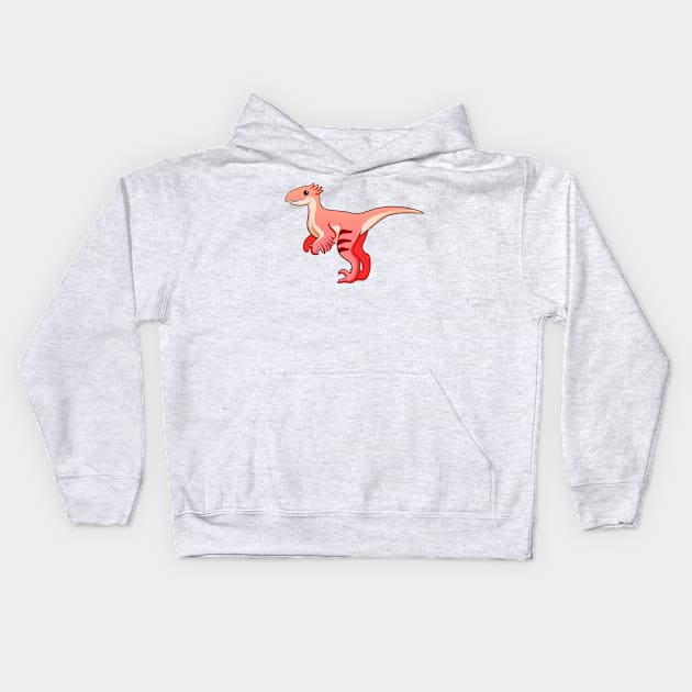 cartoon deinonychus Kids Hoodie by LaPouledeSoie